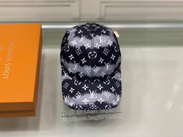 LV男女同款帽子 路易威登彩色漸變印花鴨舌帽棒球帽  mm1368